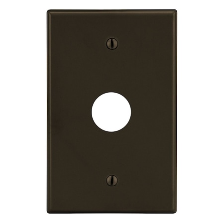 Wallplate, 1-Gang, .625 Opening Box Mount, Brown